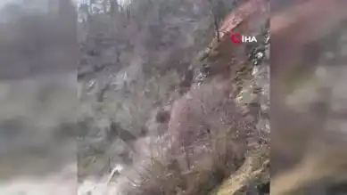 Artvin Borçka'da Heyelan! Anlar Kamerada