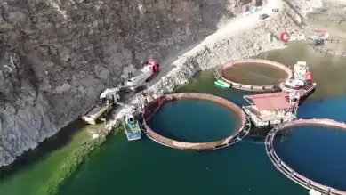Derin Baraj Gölü'nde İlk Somon Hasadı