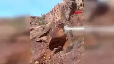 Yusufeli'nde Yapay Heyelanla Heyelan Riski Azaltılıyor